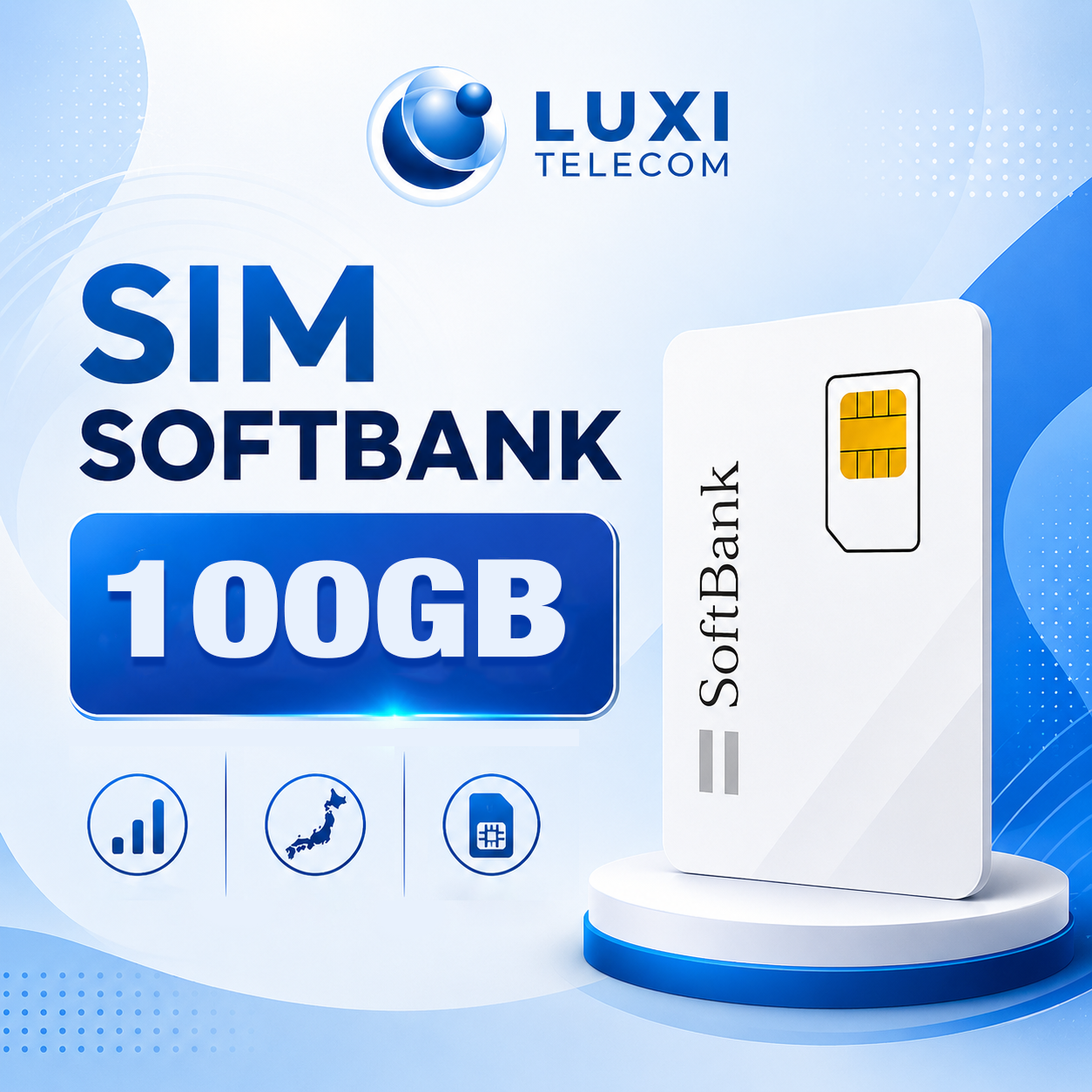 SIM Data SoftBank 100GB ( 3GB/Ngày)