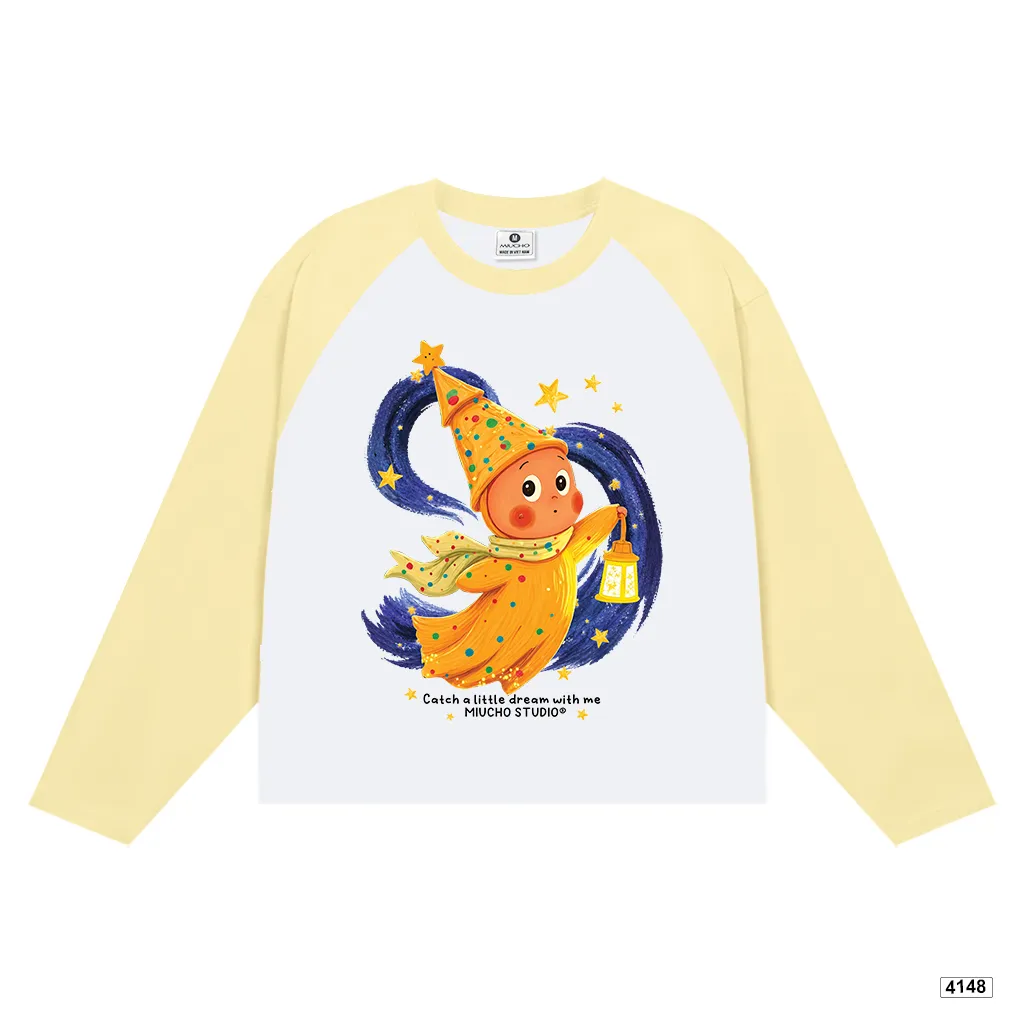 Áo thun tay dài boxy phối raglan Twinkle đáng yêu Miucho 4148_thumbnail_10
