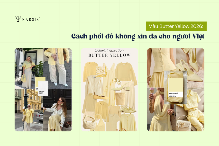 Màu Butter Yellow 2026: Cách phối đồ không xỉn da cho người Việt