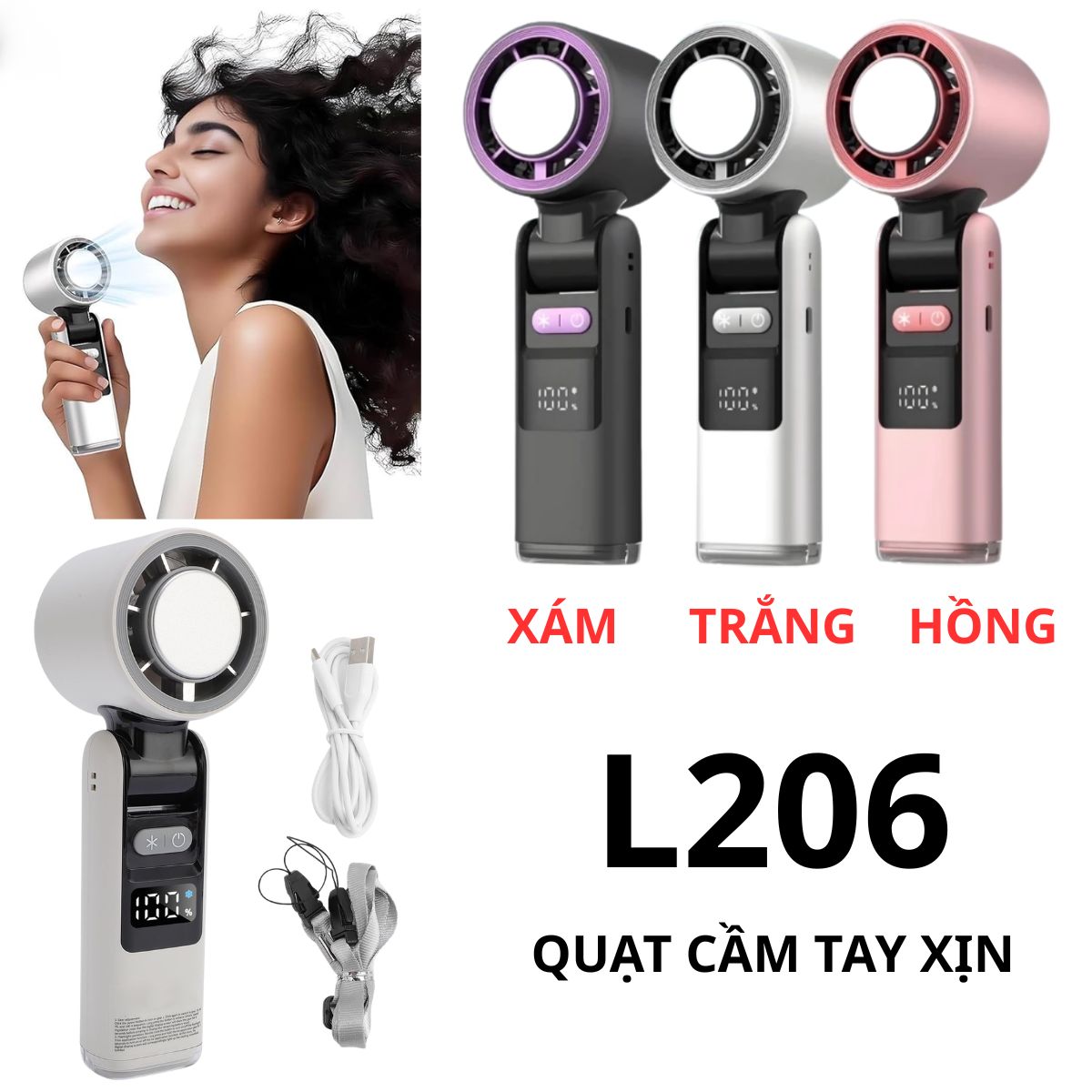 L206- QUẠT CẦM TAY XỊN