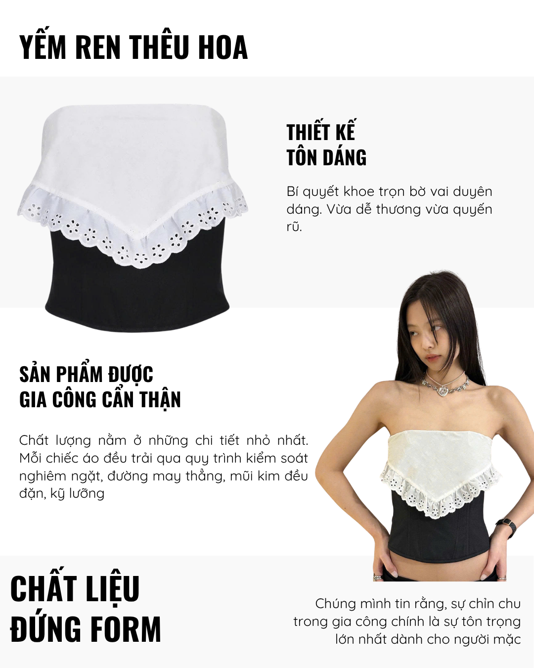 Áo croptop kiểu yếm phối ren Jennie_thumbnail_1