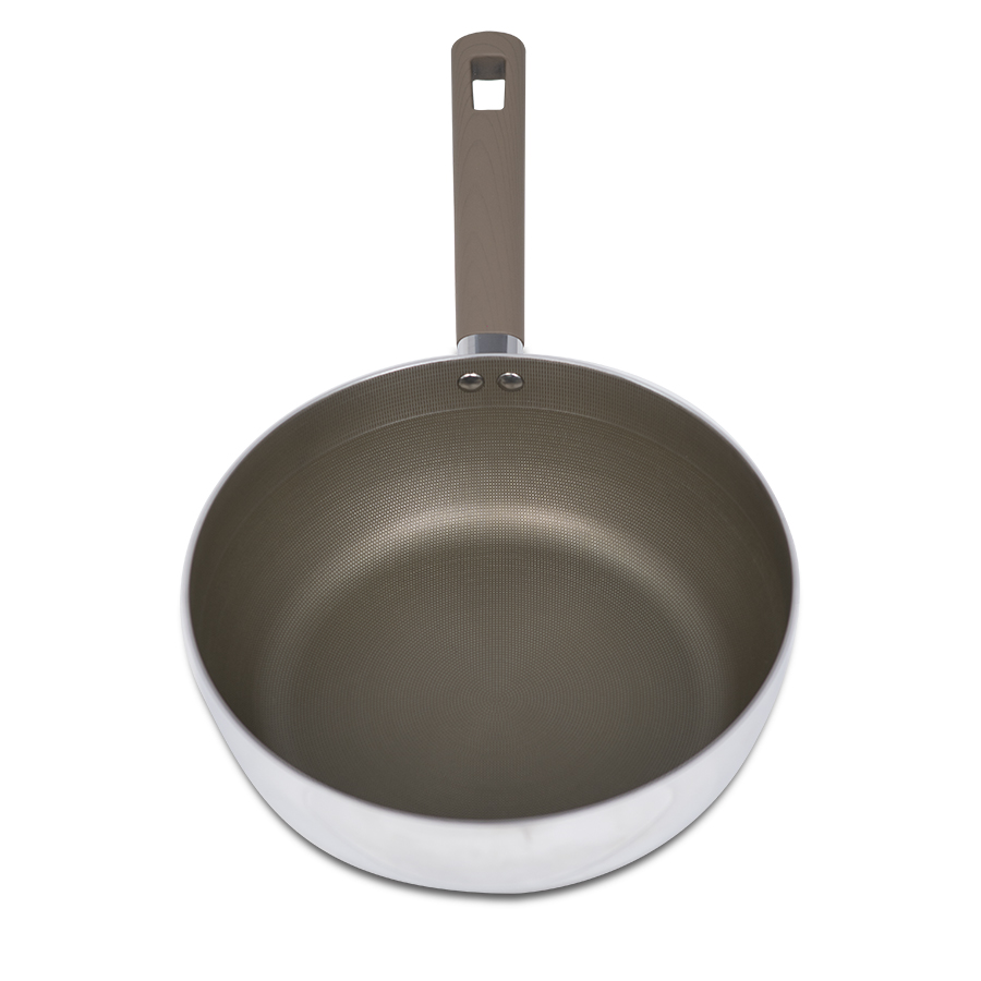 Chảo Inox 304 liền khối phủ Titanium, có vung kính_thumbnail_1