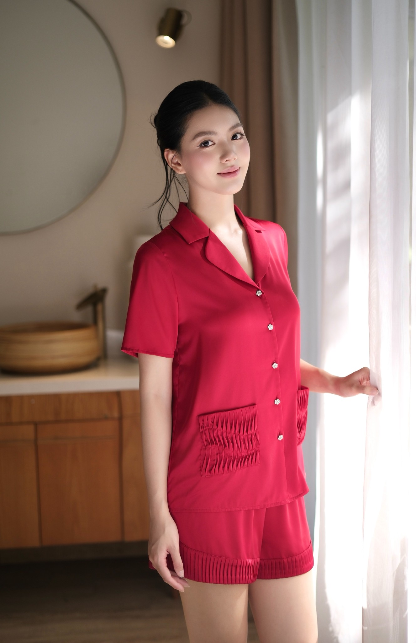 Bộ Lụa Áo Cộc, Quần Cộc BN676_thumbnail_2