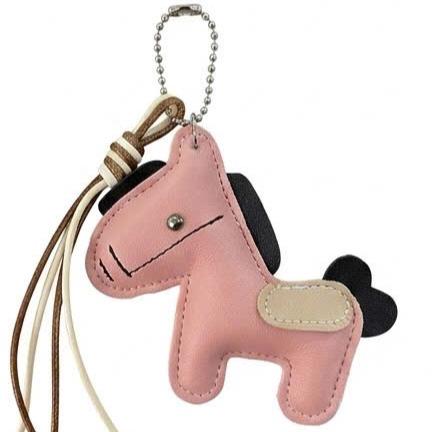 Móc Khoá Ngựa Da PU Cao Cấp Phối Dây Thắt Siêu Xinh Treo Túi Xách PK052