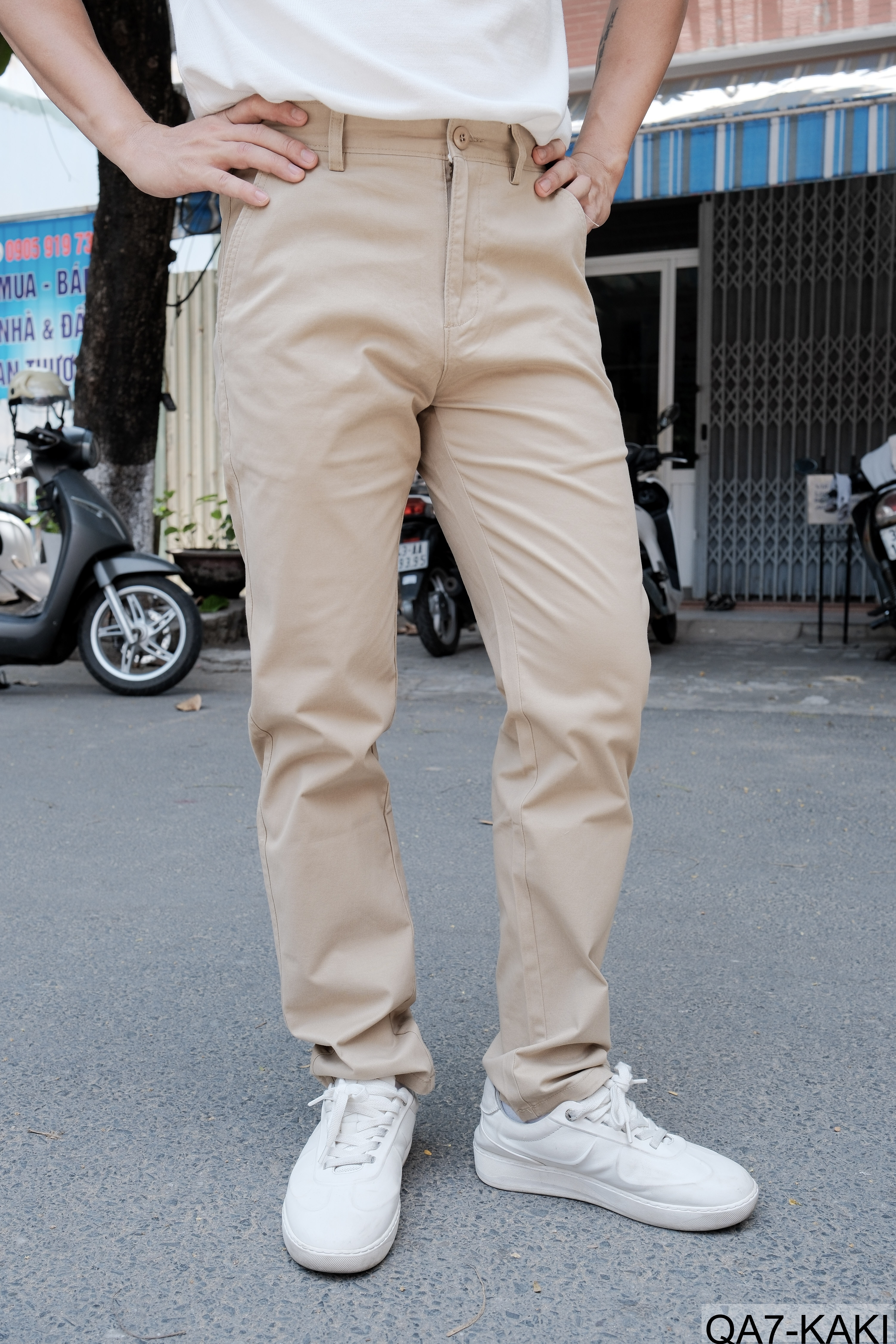 QA7 - Quần Ống Rộng Nam Phong Cách Nhật Bản Cổ Điển, Chất Cotton Mềm Mại, Dễ Phối Đồ 4 Mùa_thumbnail_2