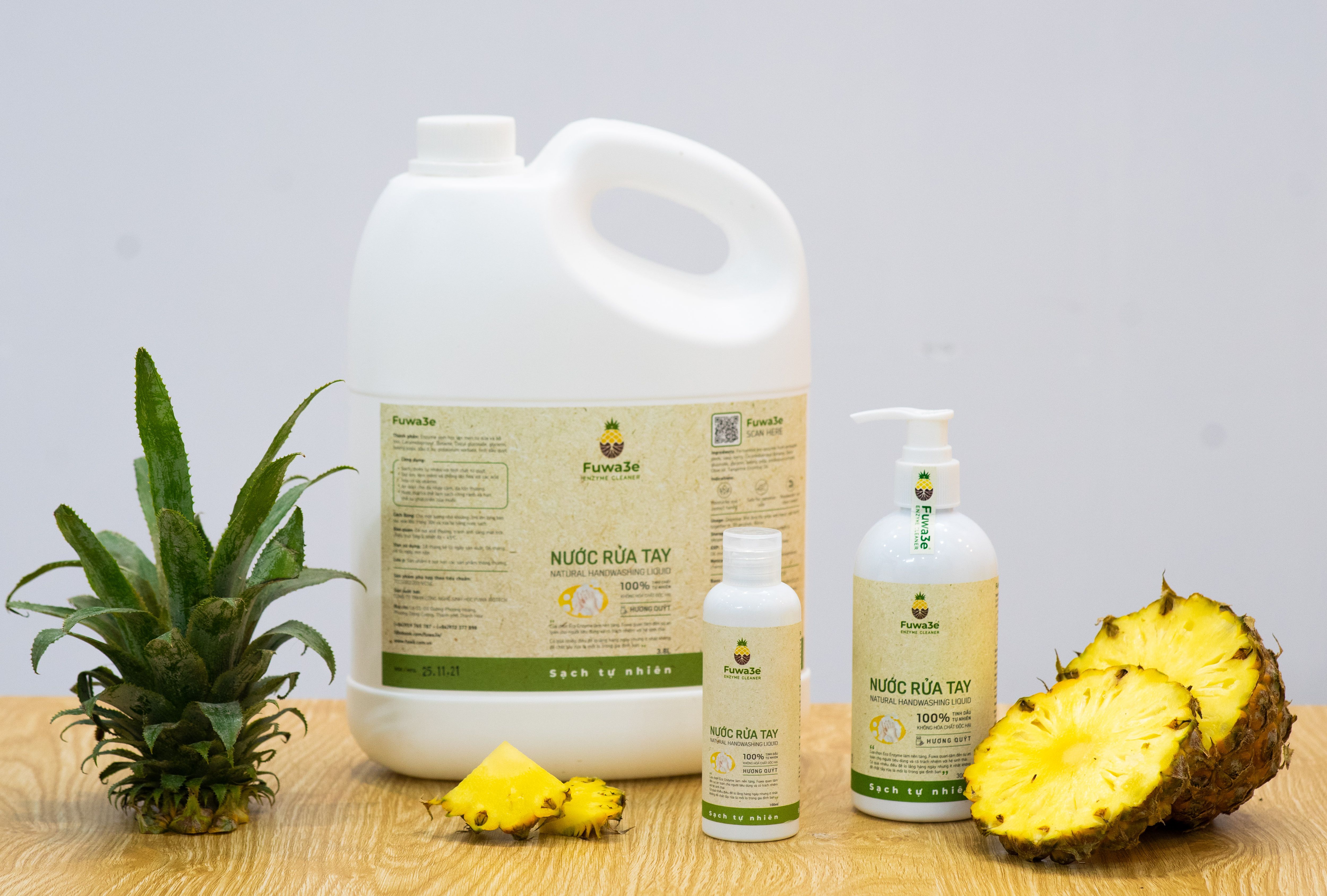 Nước rửa tay hữu cơ Fuwa3e mùi tinh dầu quýt