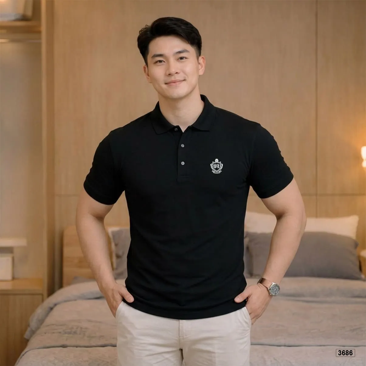 Áo polo form vừa phong cách tối giản dễ phối Polux 3686_thumbnail_5