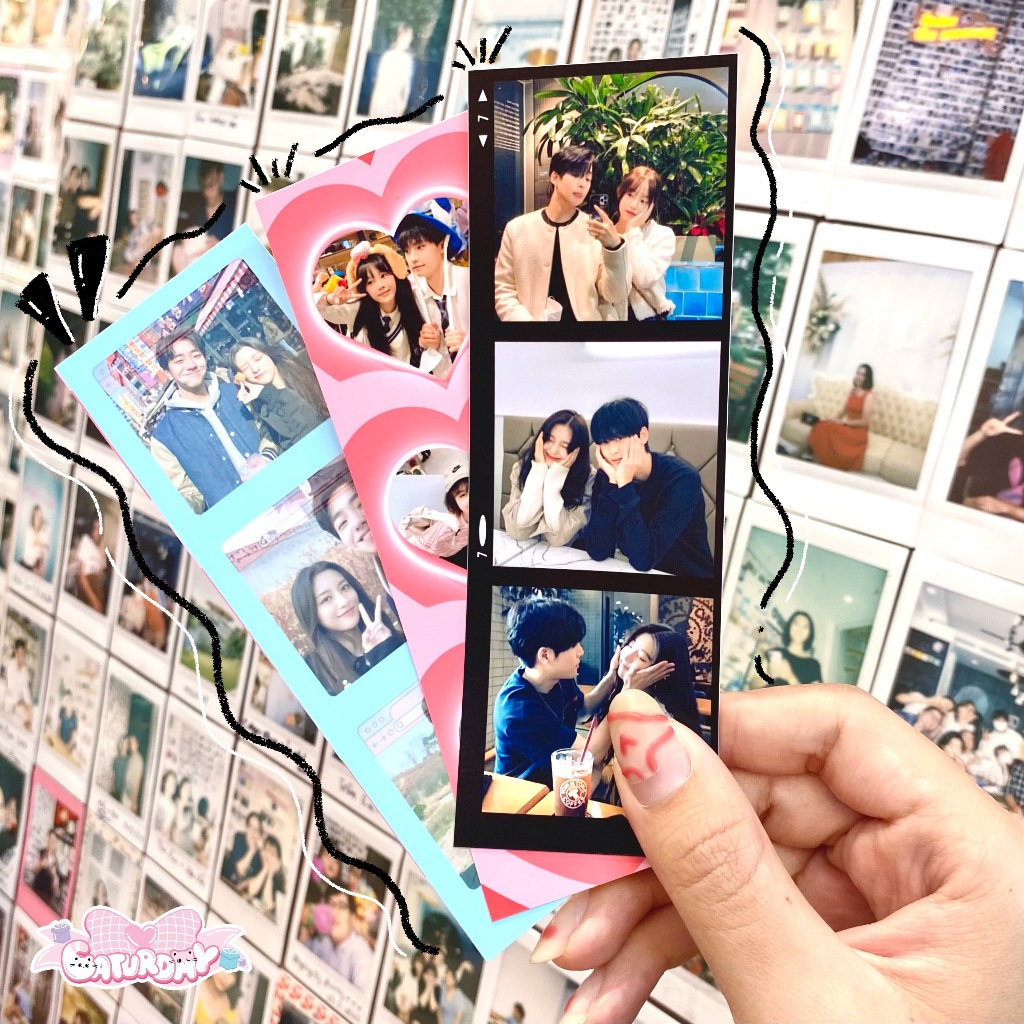 Set 4 Ảnh Photobooth đơn 5x15 khung siu đáng iu (ib chọn mẫu)