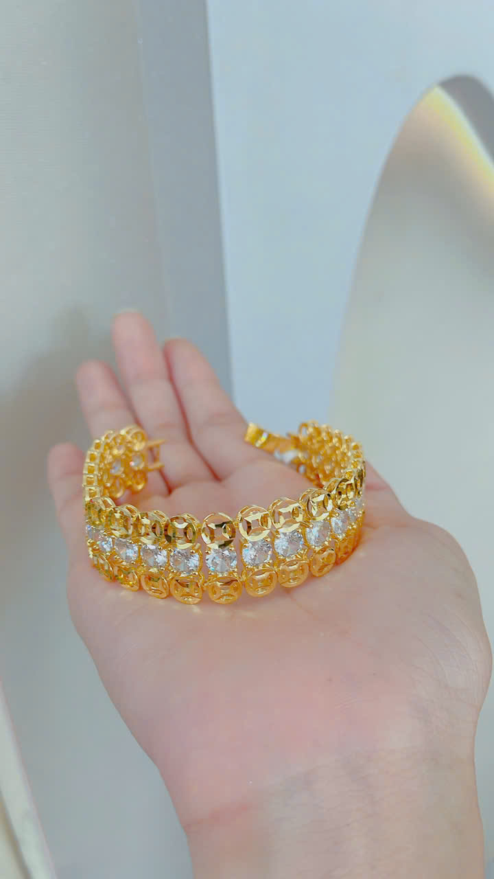 Lắc Tay Kim Tiền 3 Hàng