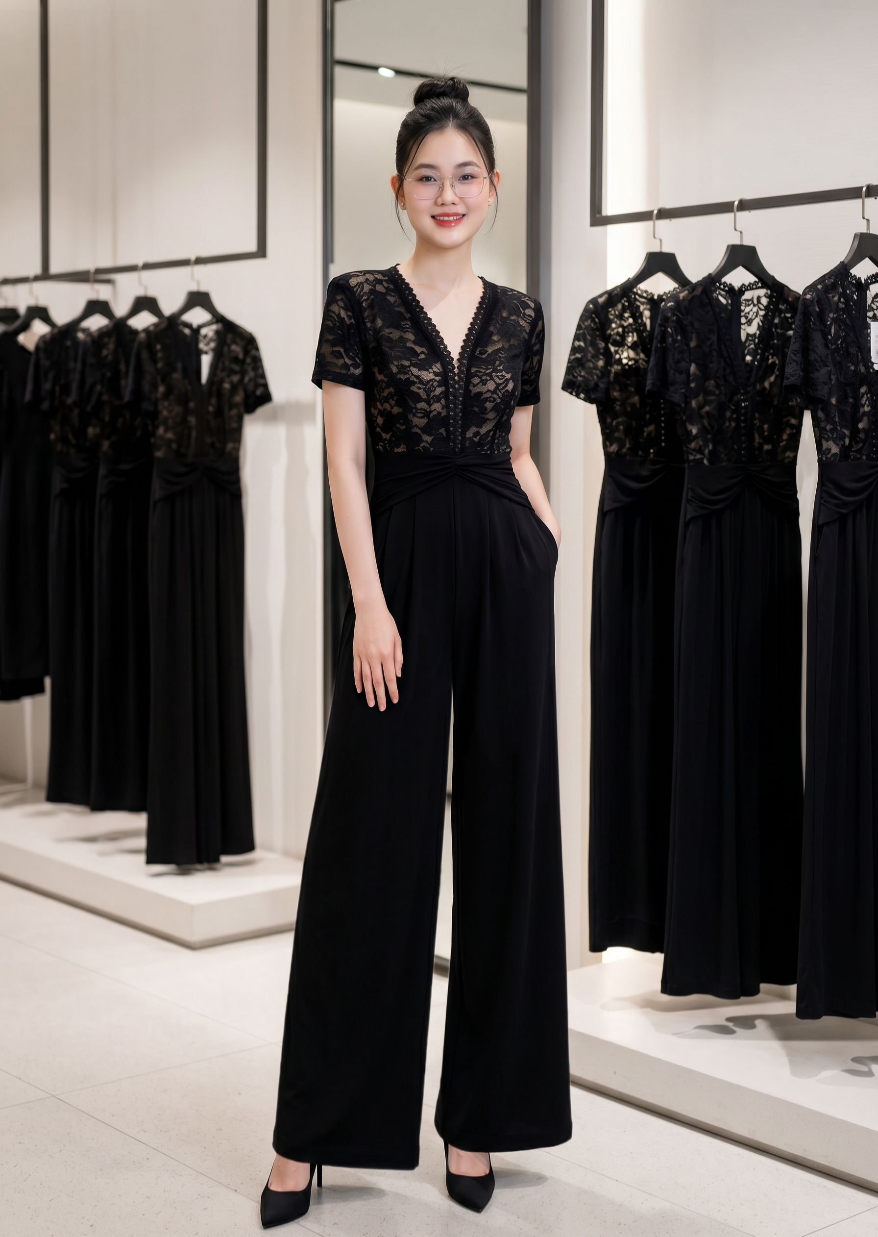 Jumpsuit áo liền thân phối ren cao cấp_thumbnail_2