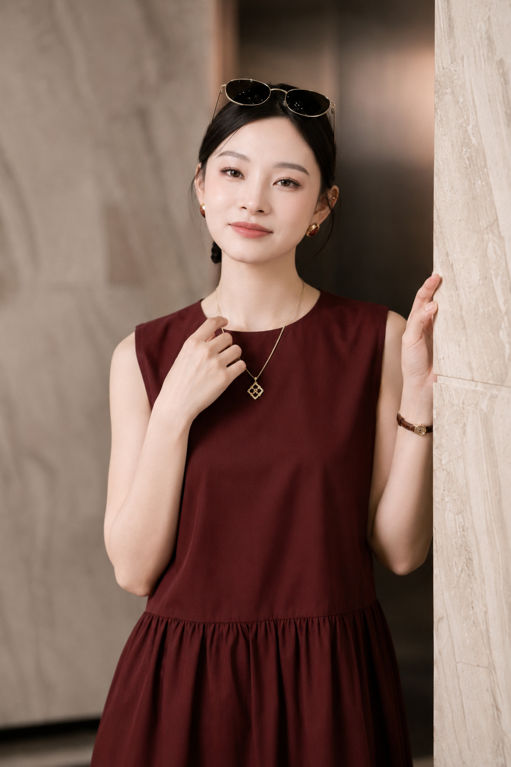 VD020 - Đầm Đỏ Ruby Poise - Thanh lịch, cuốn hút_thumbnail_4