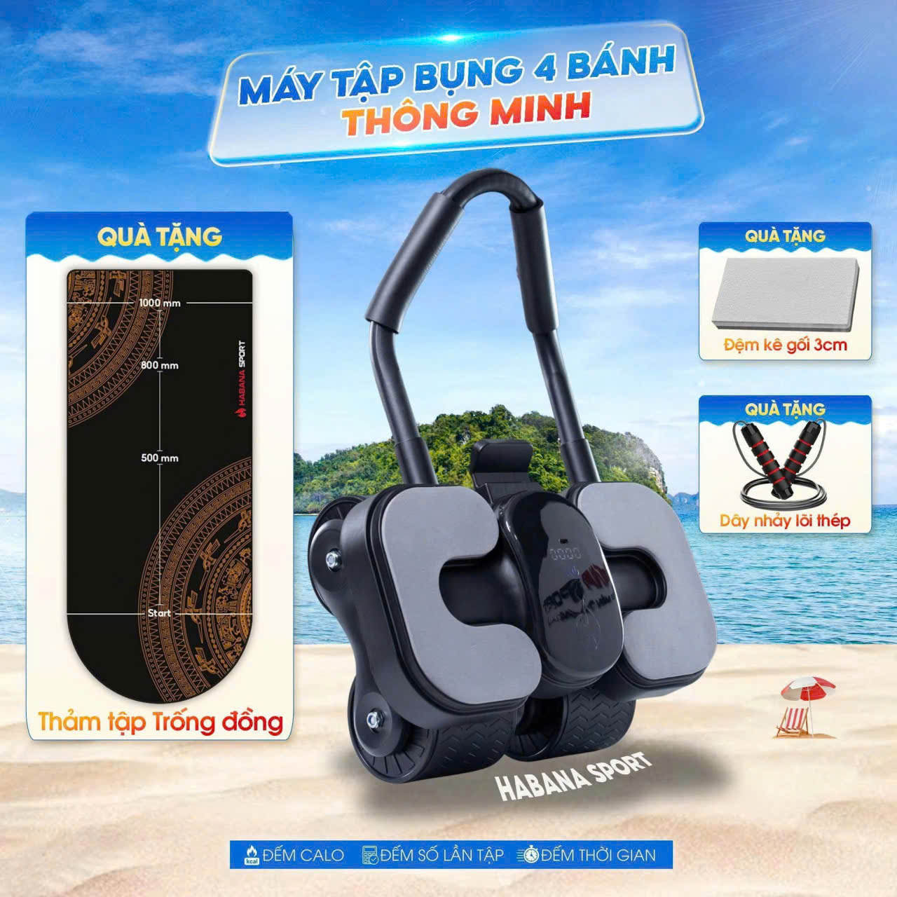 Máy Tập Bụng Phiên Bản Thông Minh Habana Sport