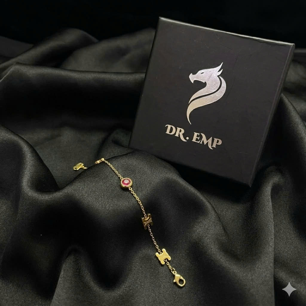 Vòng tay titan vàng hiệu celine đá 2 màu._thumbnail_2