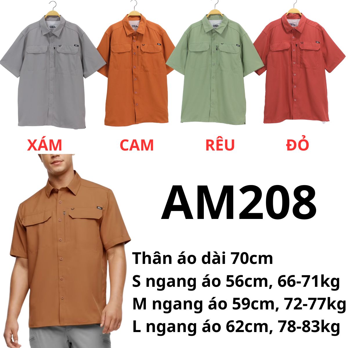 AM208- Áo sơ mi nam - Mỹ