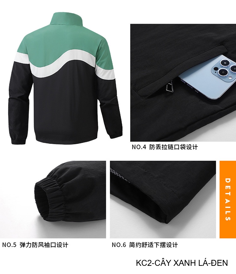 KC2 - Áo khoác nam phối màu thời trang cổ đứng phong cách thể thao xuân thu_thumbnail_20