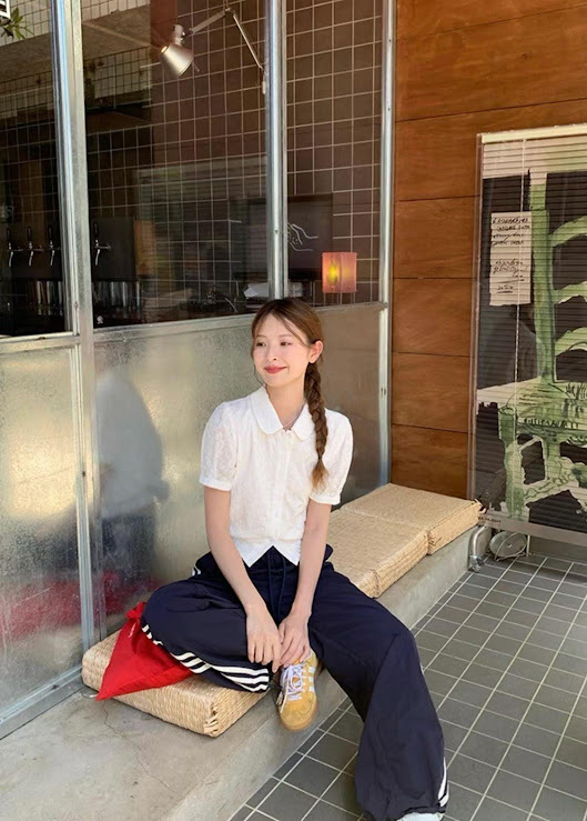 Lucas - Áo sơ mi thô cổ đức cộc tay, chun cổ tay và gấu áo WGWE_thumbnail_3