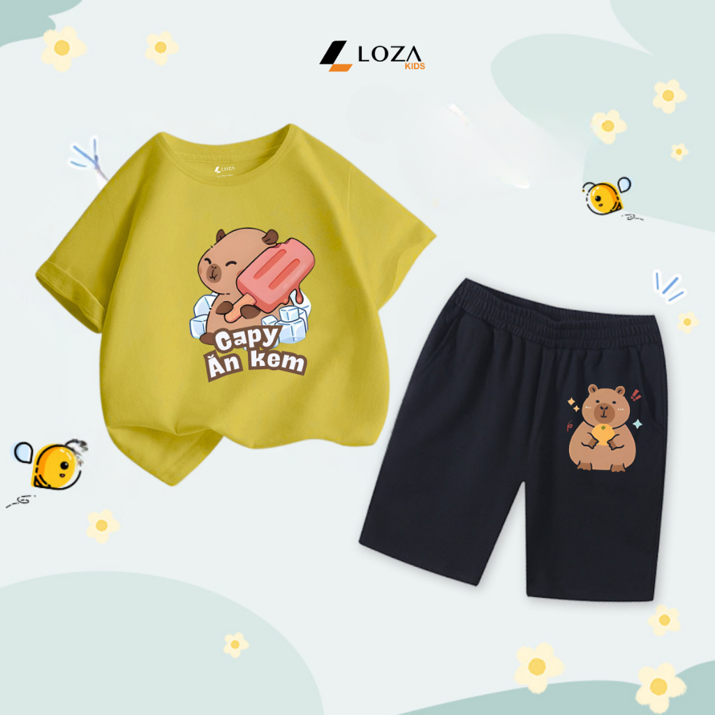 [XẢ KHO SIZE 130] Bộ đồ cho bé trai nhiều mẫu Size 130 - Quần áo bé gái  từ 22-26kg - Loza Kids XB004_thumbnail_9