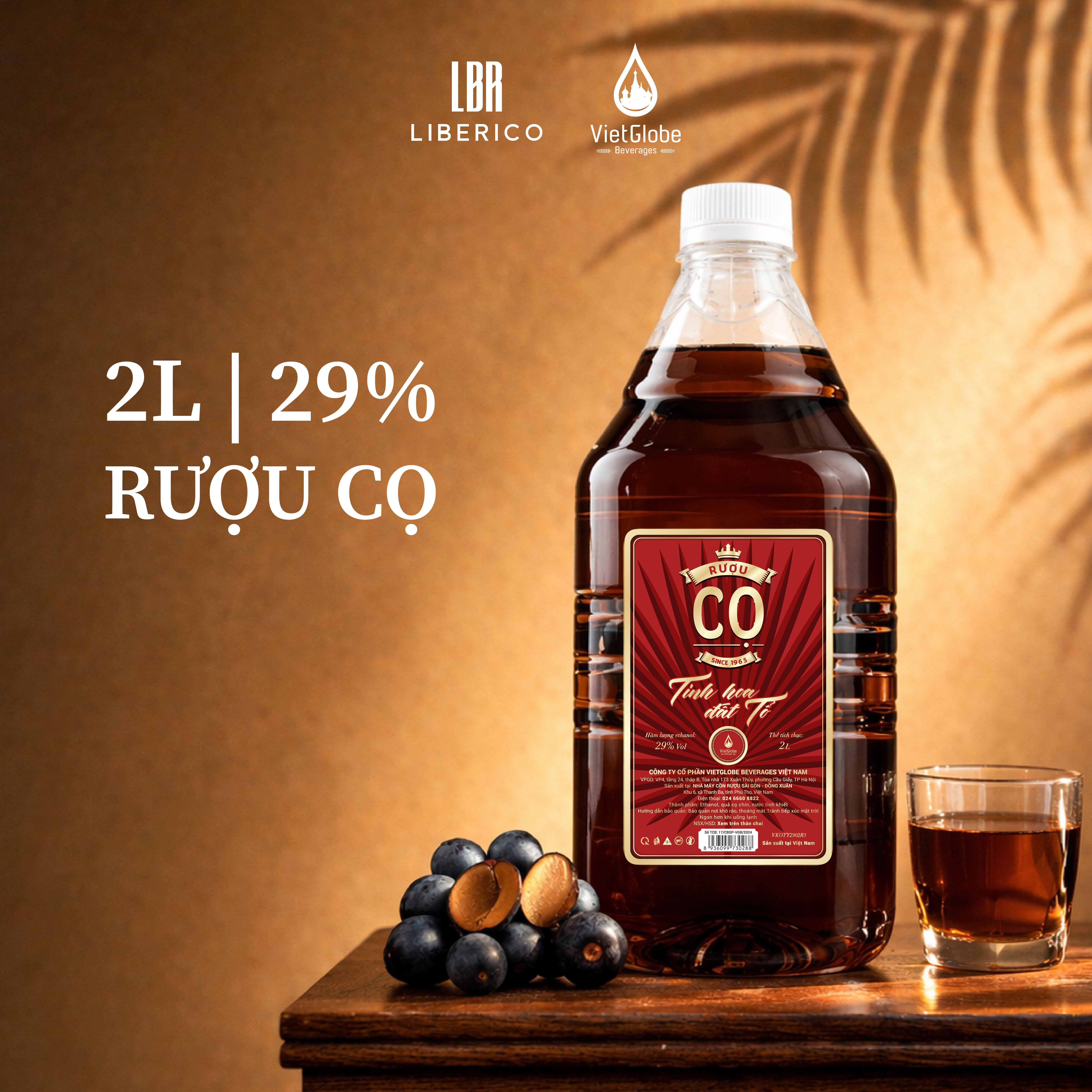 Rượu Cọ 29% Vol - can 2L