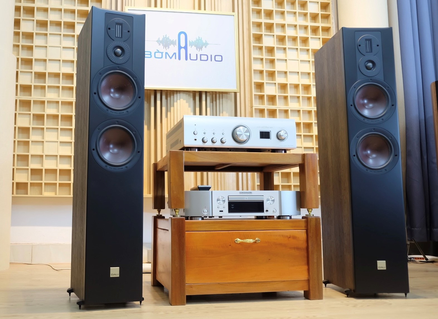 Hình ảnh chụp thực tế Combo Denon PMA- 1700NE + Loa Loa Dali Opticon 6 MK2 tại Bờm Audio