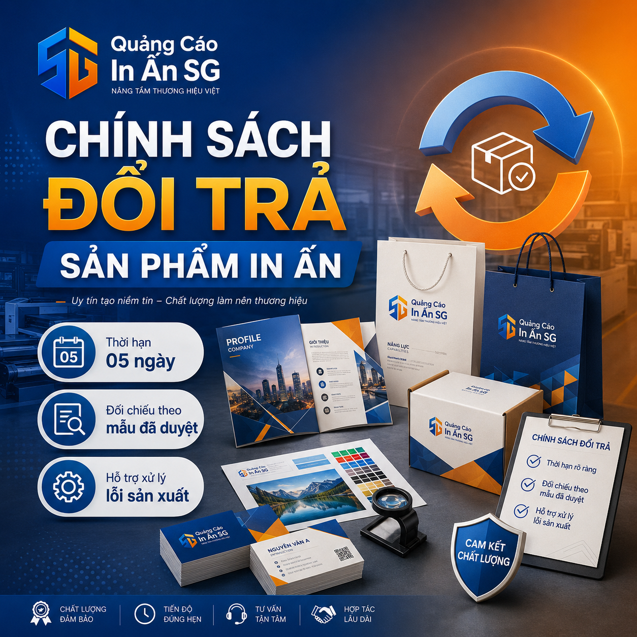 Chính Sách Đổi Trả Sản Phẩm In Ấn | Quảng Cáo In Ấn SG