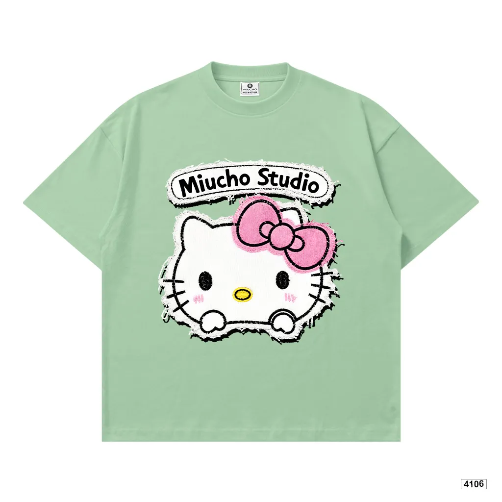 Áo thun boxy nữ Xin chào mèo con Miucho 4106_thumbnail_18