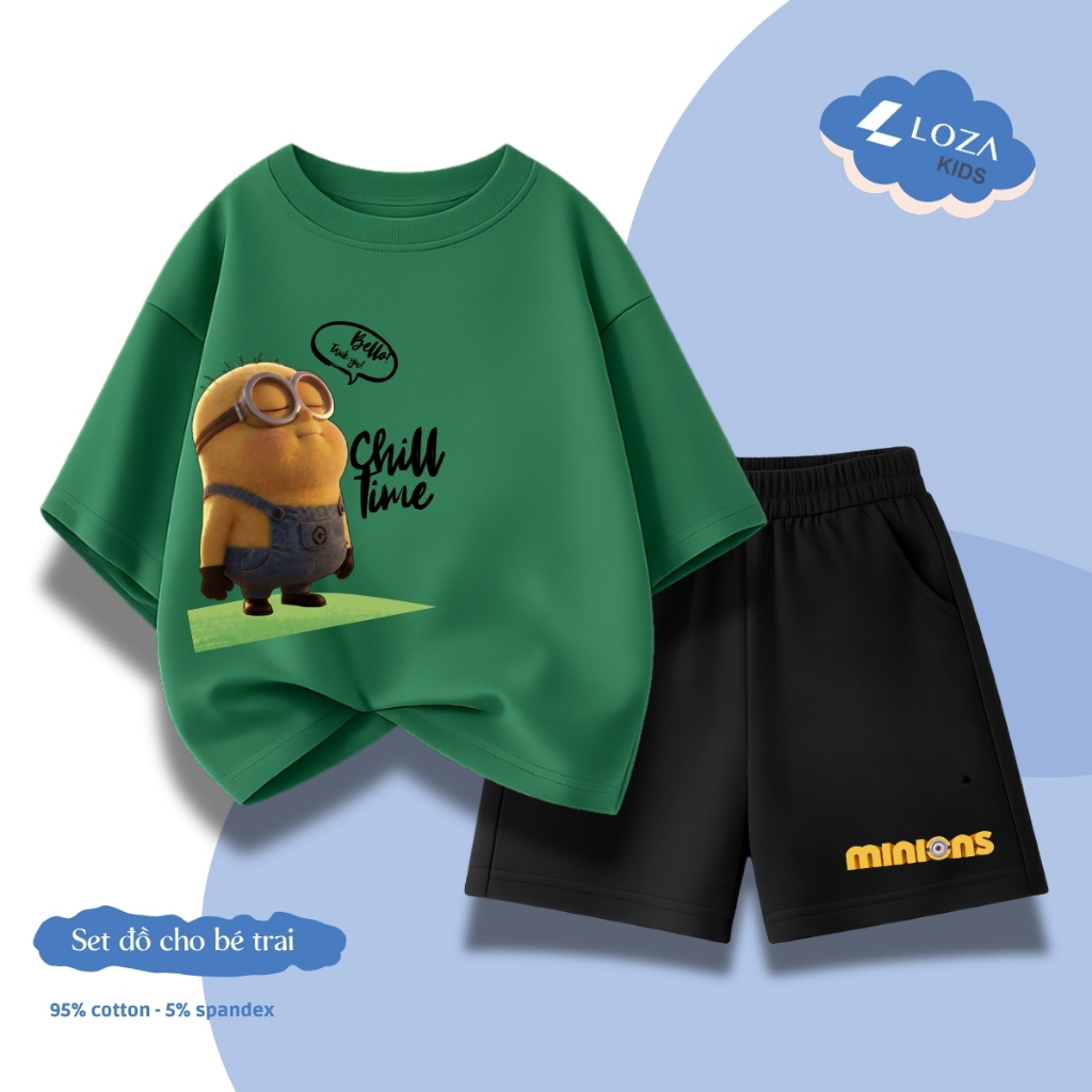 Set bộ bé trai, bé gái hình Minions Chill time - Loza Kids SB651_thumbnail_4