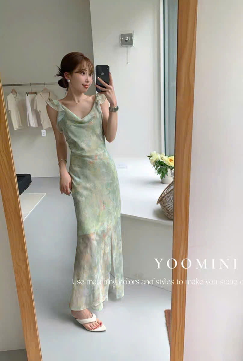 Lucas - Váy cổ đổ bèo tay hến dáng maxi YOOMINI_thumbnail_1