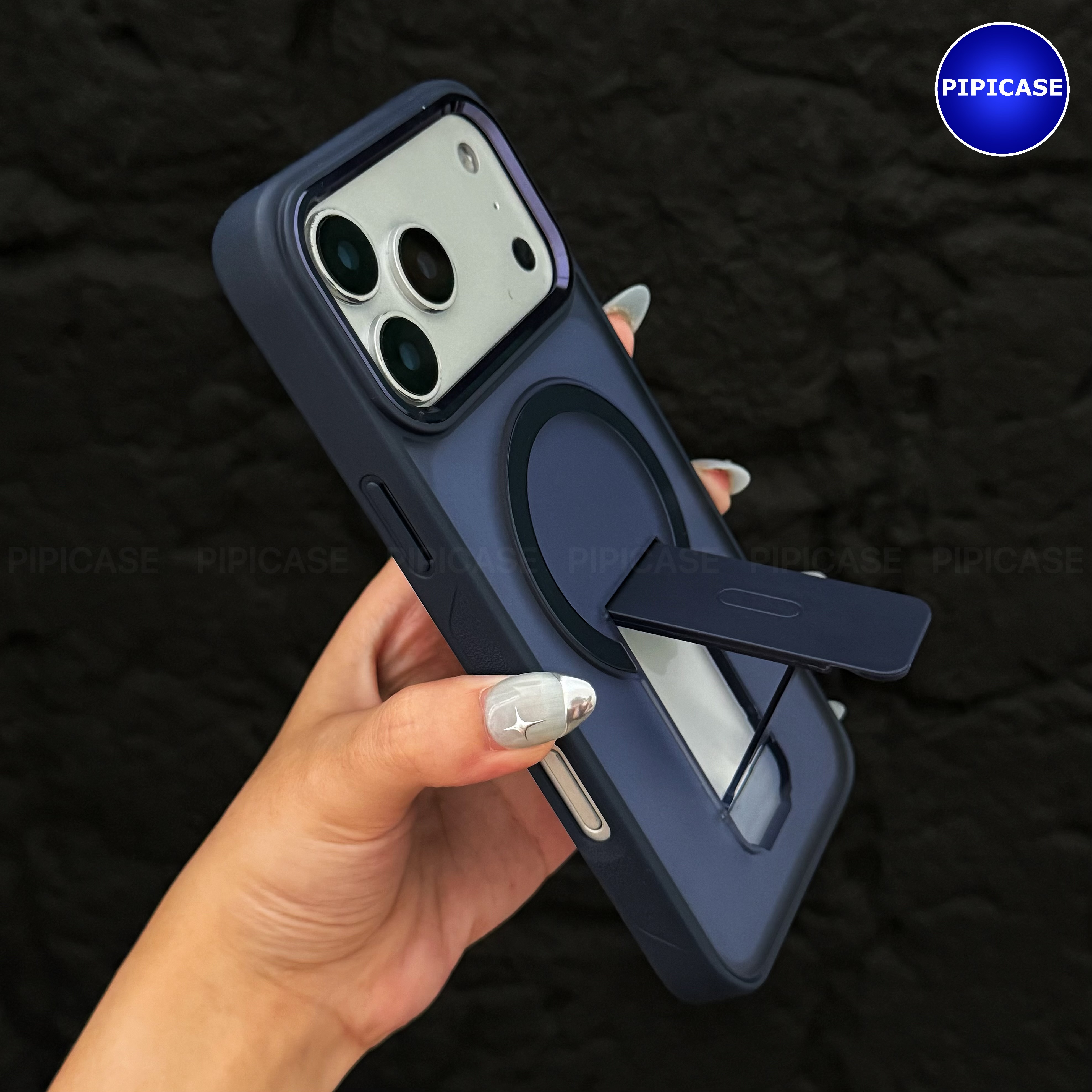 Ốp Lưng iPhone 17 Pro Max - Quin - Xanh Dương