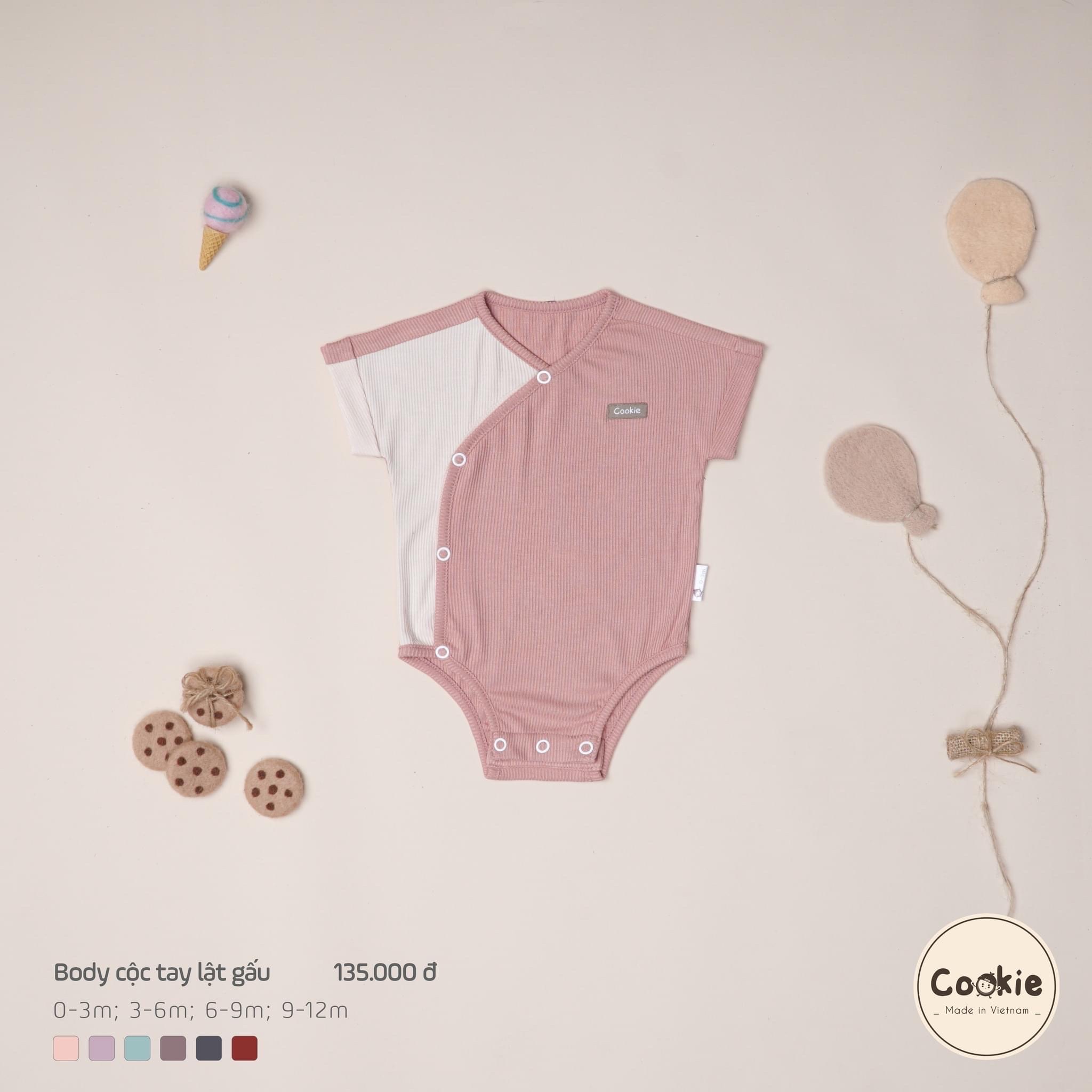 Body suit cộc tay lật gấu COOKIE