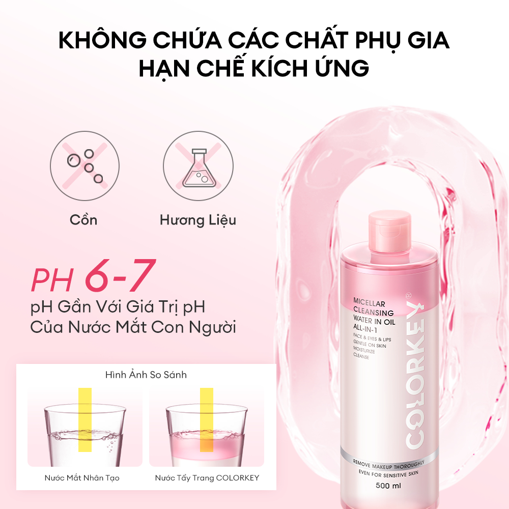 [COLORKEY] Nước tẩy trang 2 lớp Colorkey Micellar Cleansing Water In Oil All-In-1_thumbnail_3