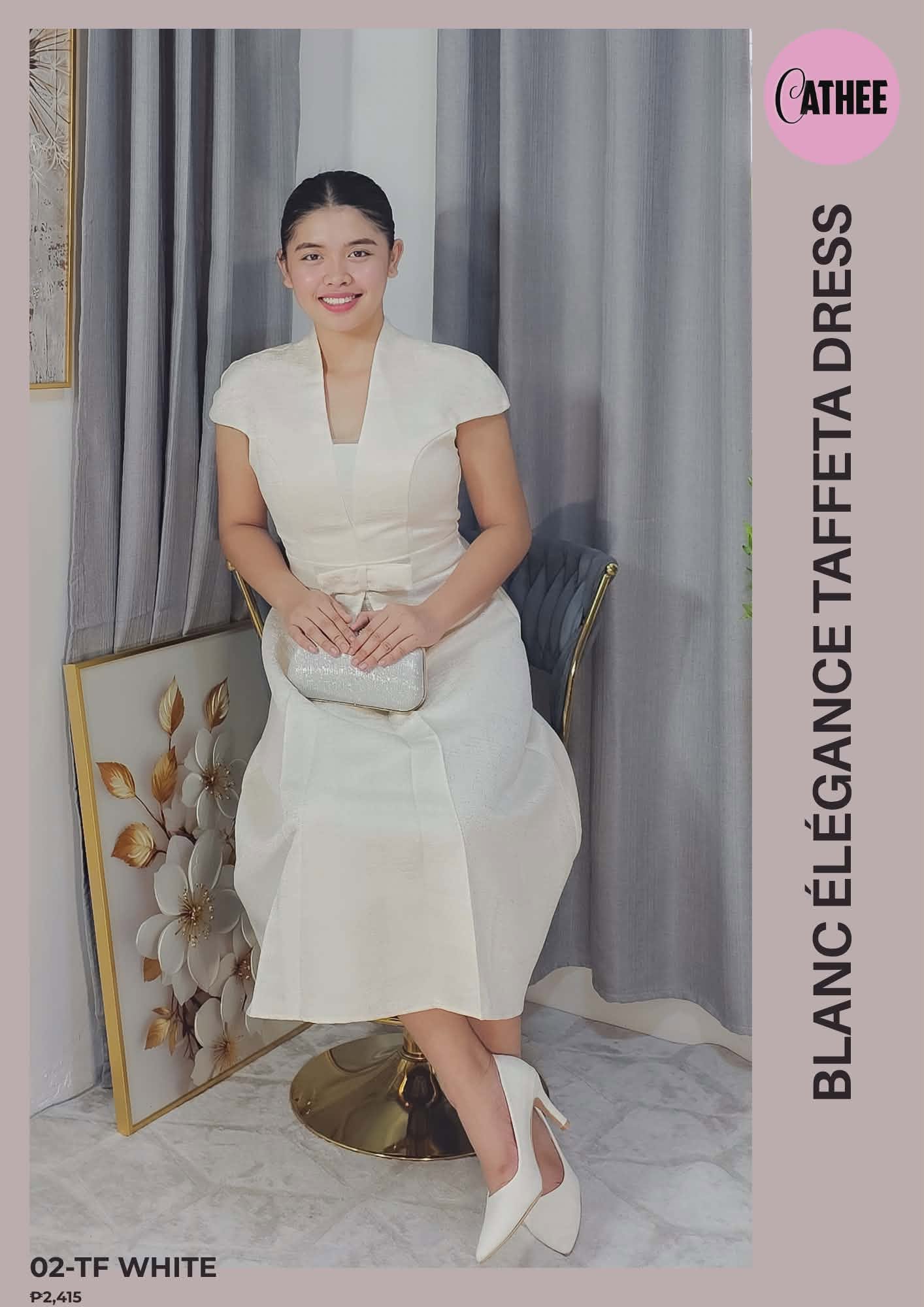 Blanc Élégance Taffeta Dress_thumbnail_1