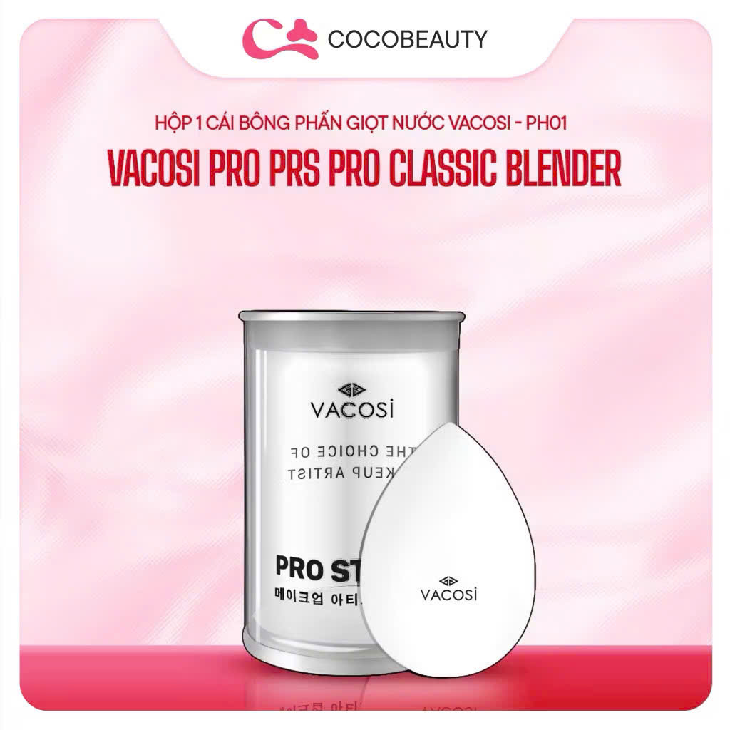SET 2  BÔNG PHẤN GIỌT NƯỚC PRO PH01 Vacosi