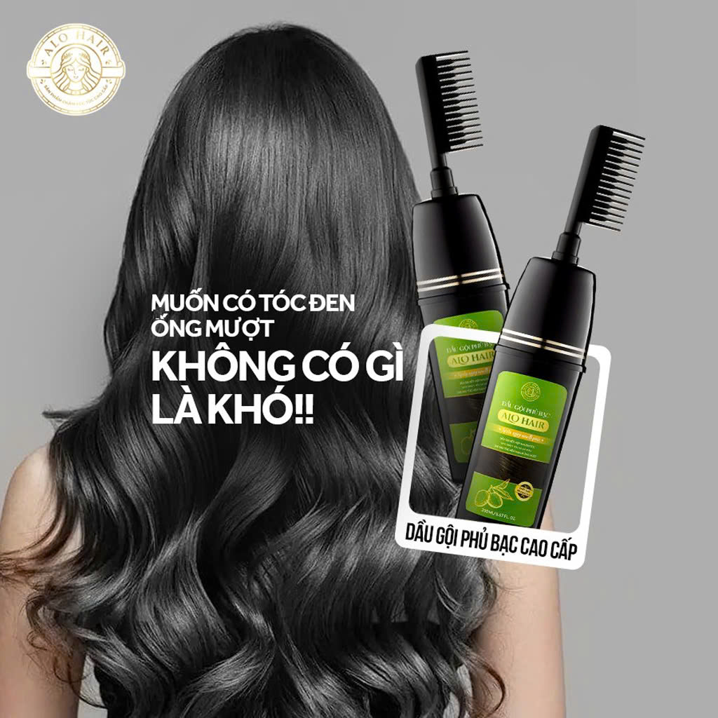 Dầu Gội Phủ Bạc Chiết Xuất Từ Thiên Nhiên Alo Hair 200ml