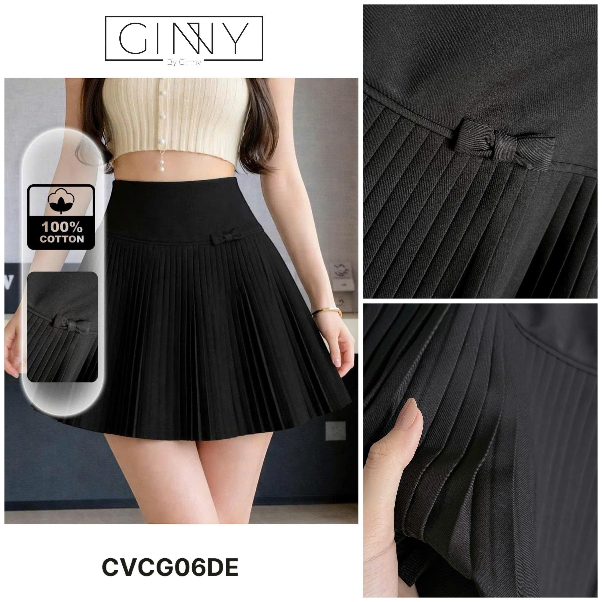 Chân váy dập ly đính nơ CG-06_thumbnail_1