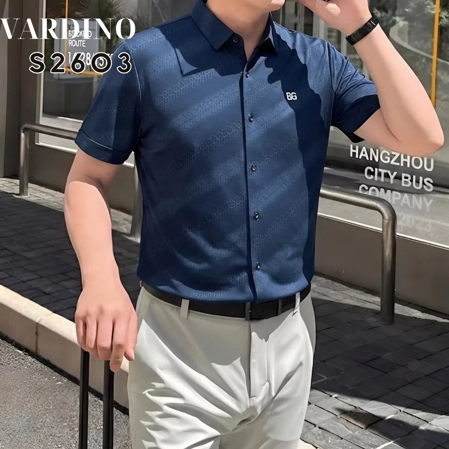 Sơ mi hoạ tiết Vardino S2603