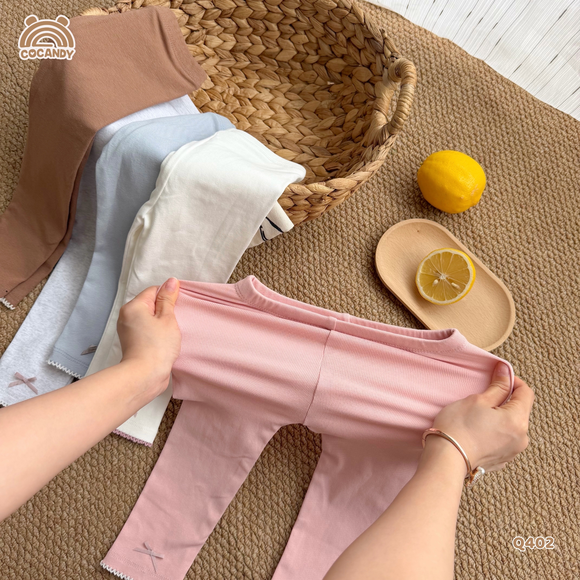 Quần dài legging HỒNG chỉ sóng nơ_thumbnail_2