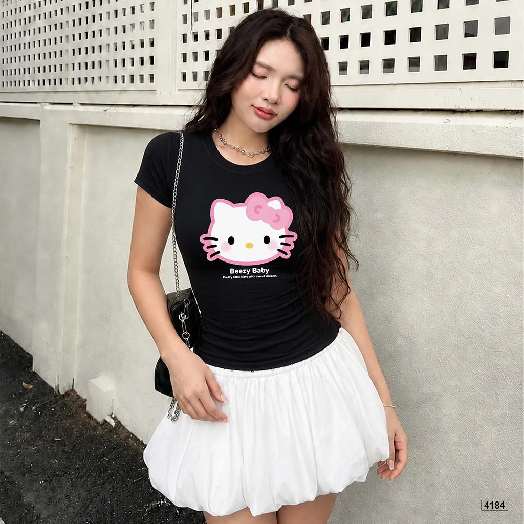 Áo baby tee nữ ôm body co giãn Kittie Beezy 4184_thumbnail_4