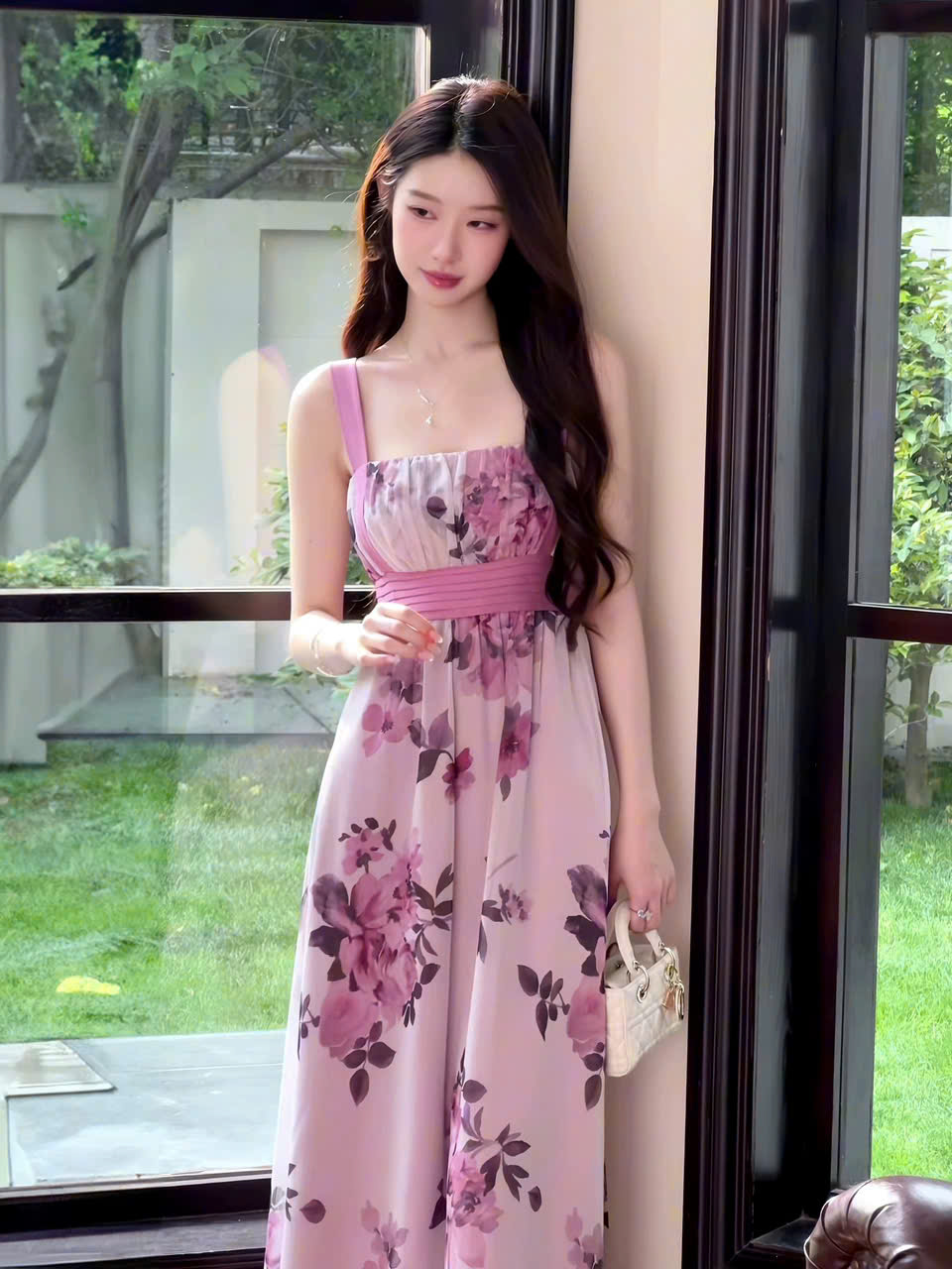 VD030 -  Đầm Hoa Tôn Dáng Gợi Cảm