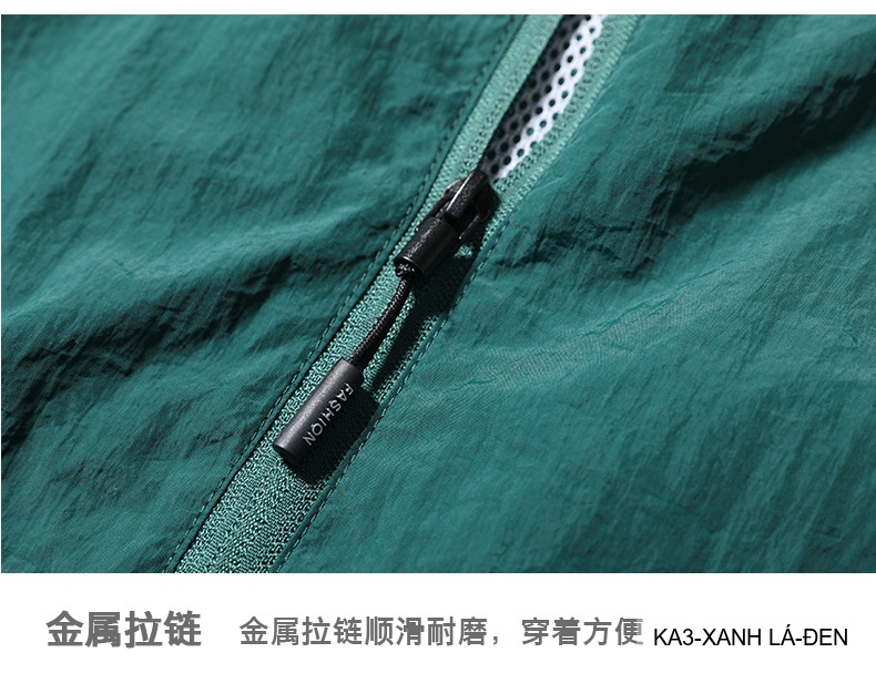 KA3 - Áo khoác nam dáng rộng phối màu cổ đứng phong cách thể thao thoáng khí mùa xuân thu_thumbnail_16