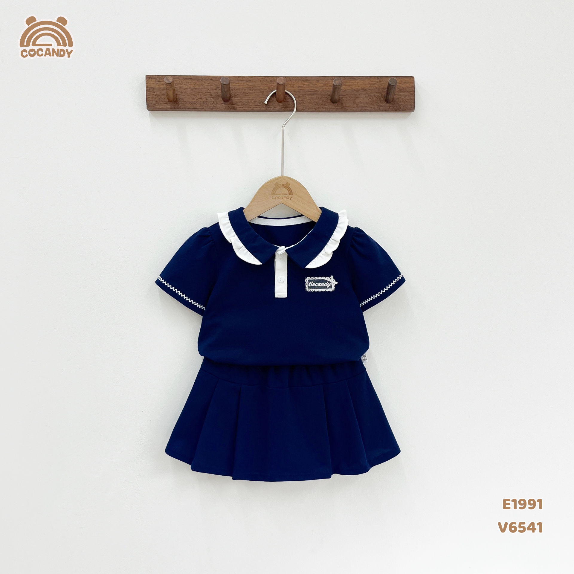Áo cộc polo XANH THAN cổ phối bèo tag CCD_thumbnail_5