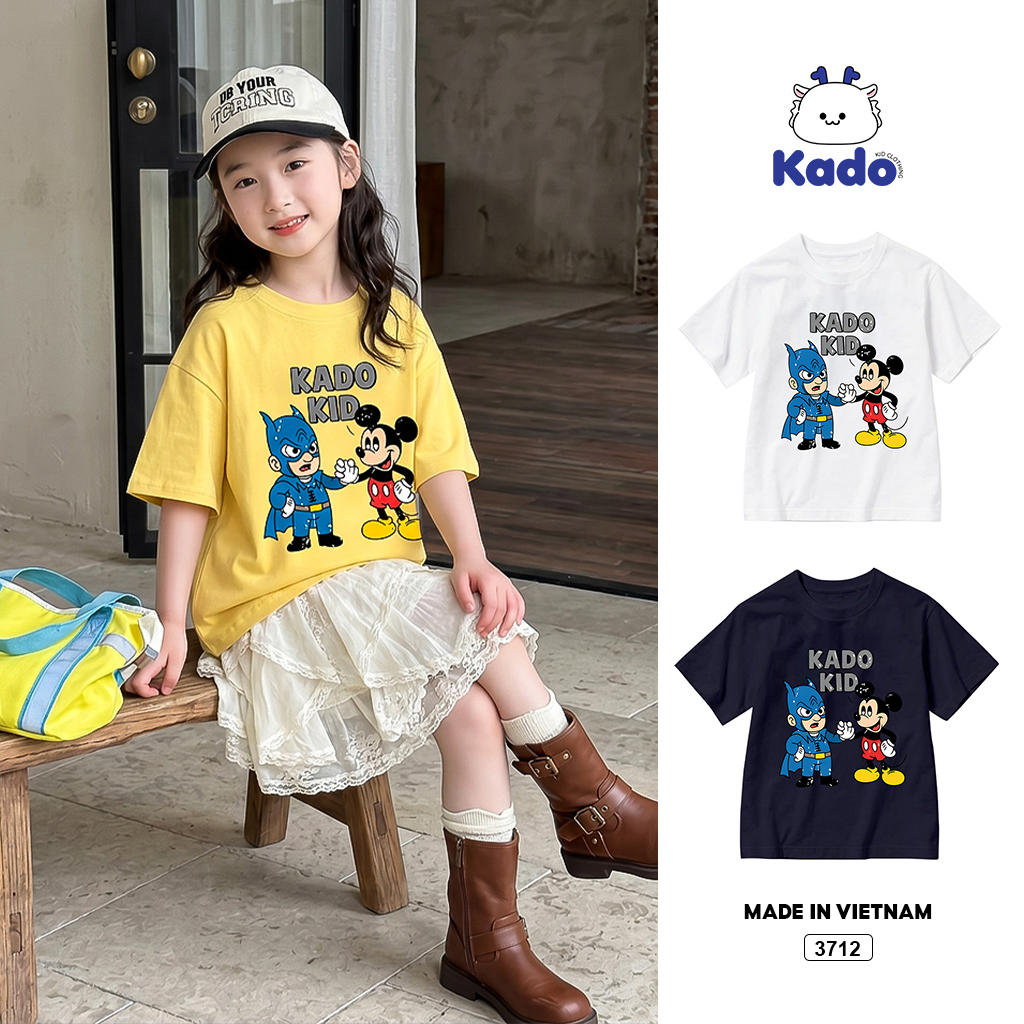Áo thun bé trai bé gái nhân vật hoạt hình tuổi thơ Kado 3712