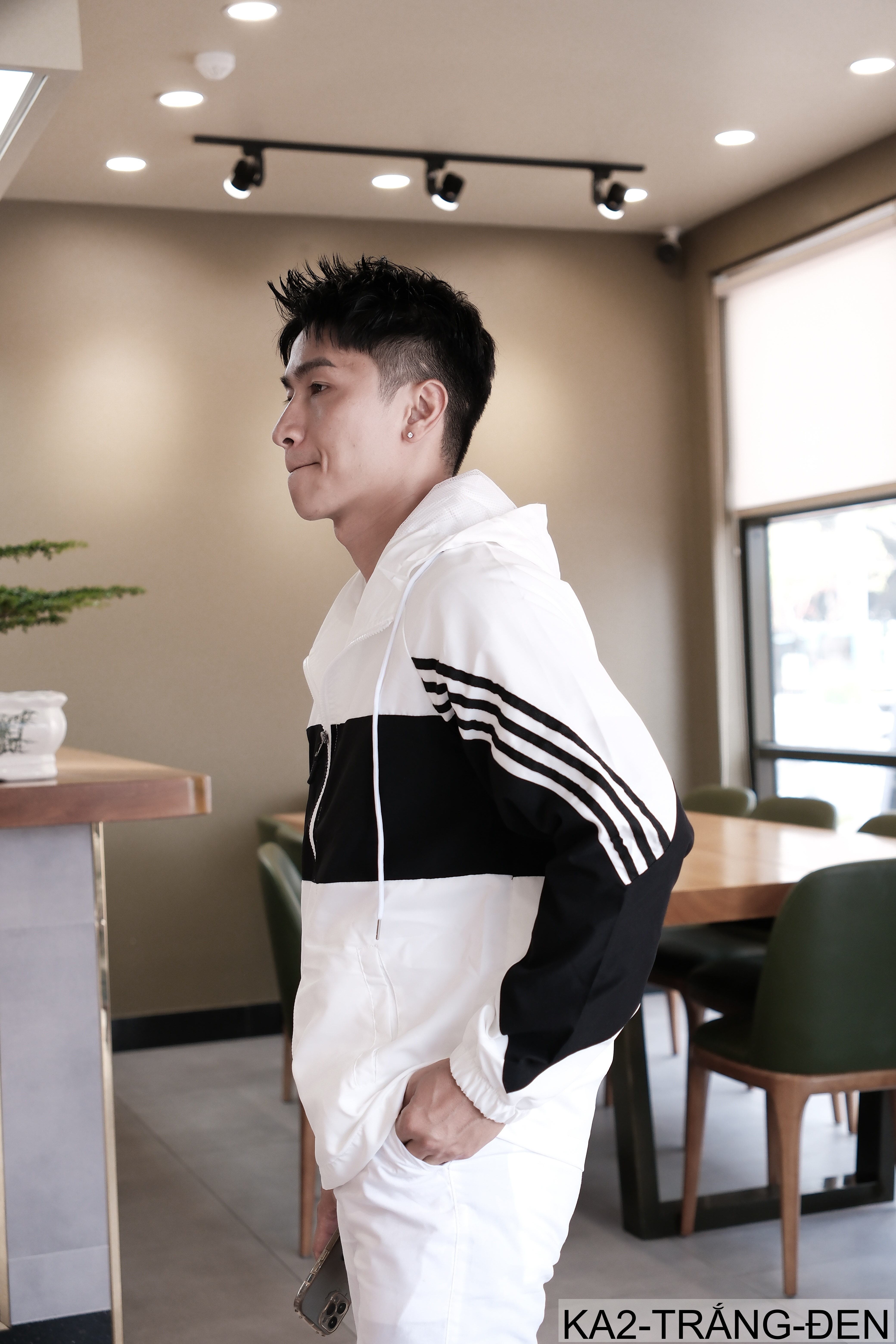 KA2 - Áo khoác nam phối màu thời trang, liền mũ, chống gió, phù hợp xuân thu_thumbnail_3