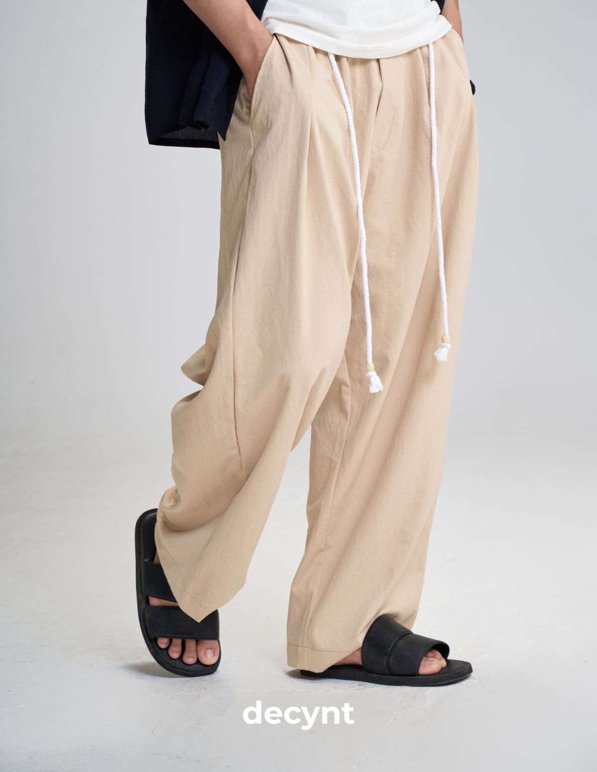 decynt Pants 02 - Quần dài cạp chun dáng suông chất kiệu kaki mềm rủ_thumbnail_1