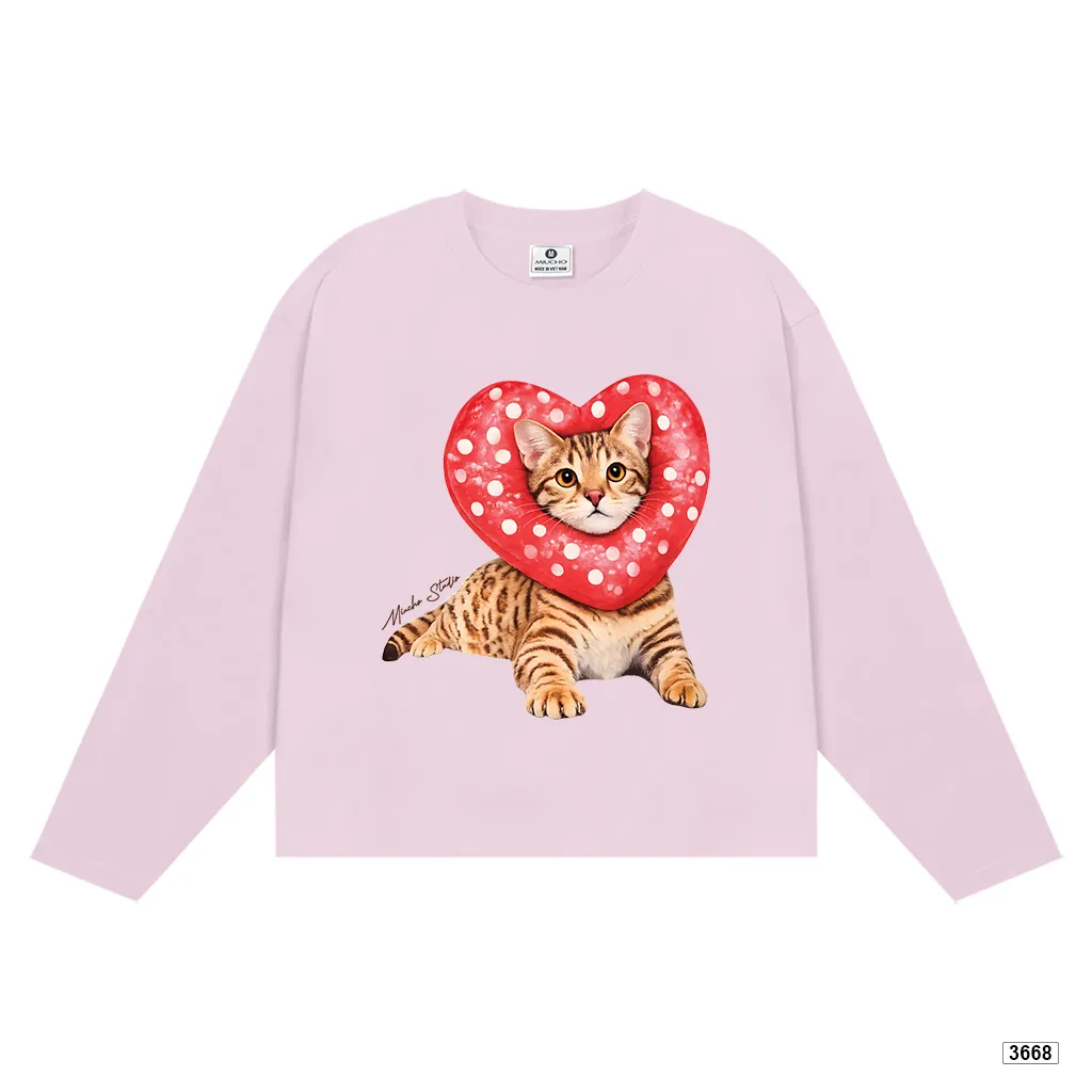 Áo thun boxy nữ form rộng mèo con đáng yêu Miucho 3668_thumbnail_10