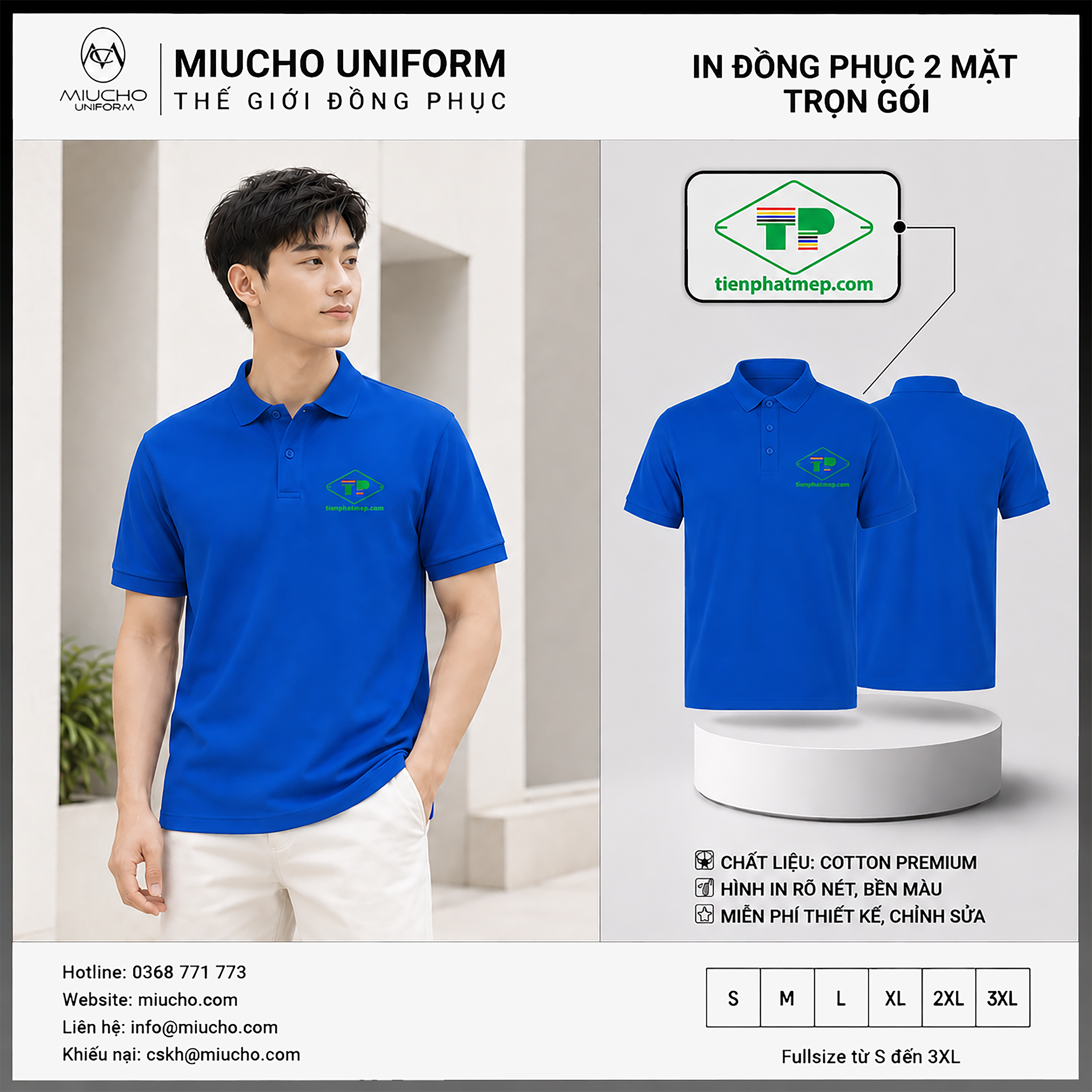 Áo polo cá sấu thiết kế như yêu cầu TK142