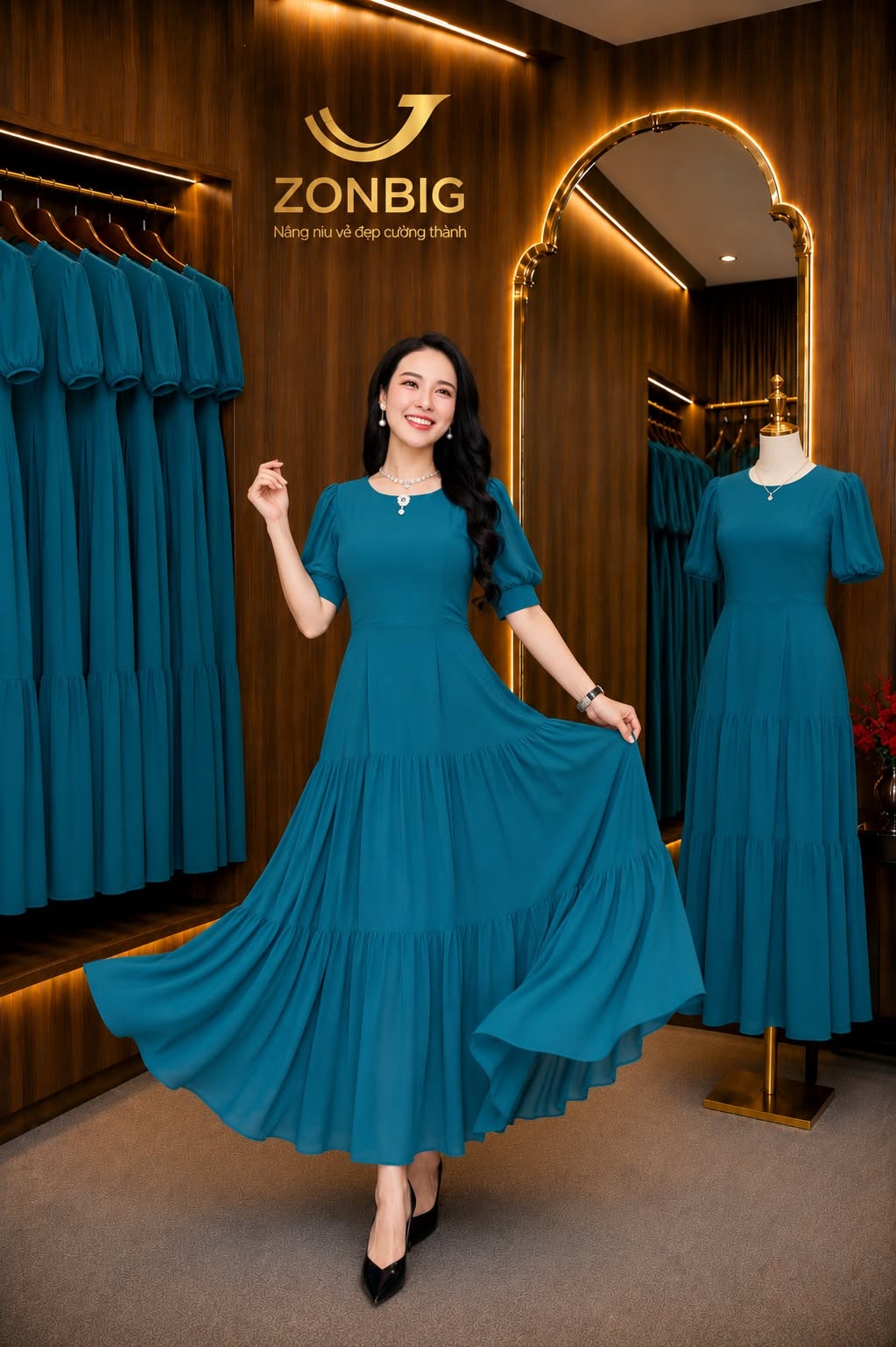 Đầm xòe - Y1957 - Thương hiệu Zonbig_thumbnail_2