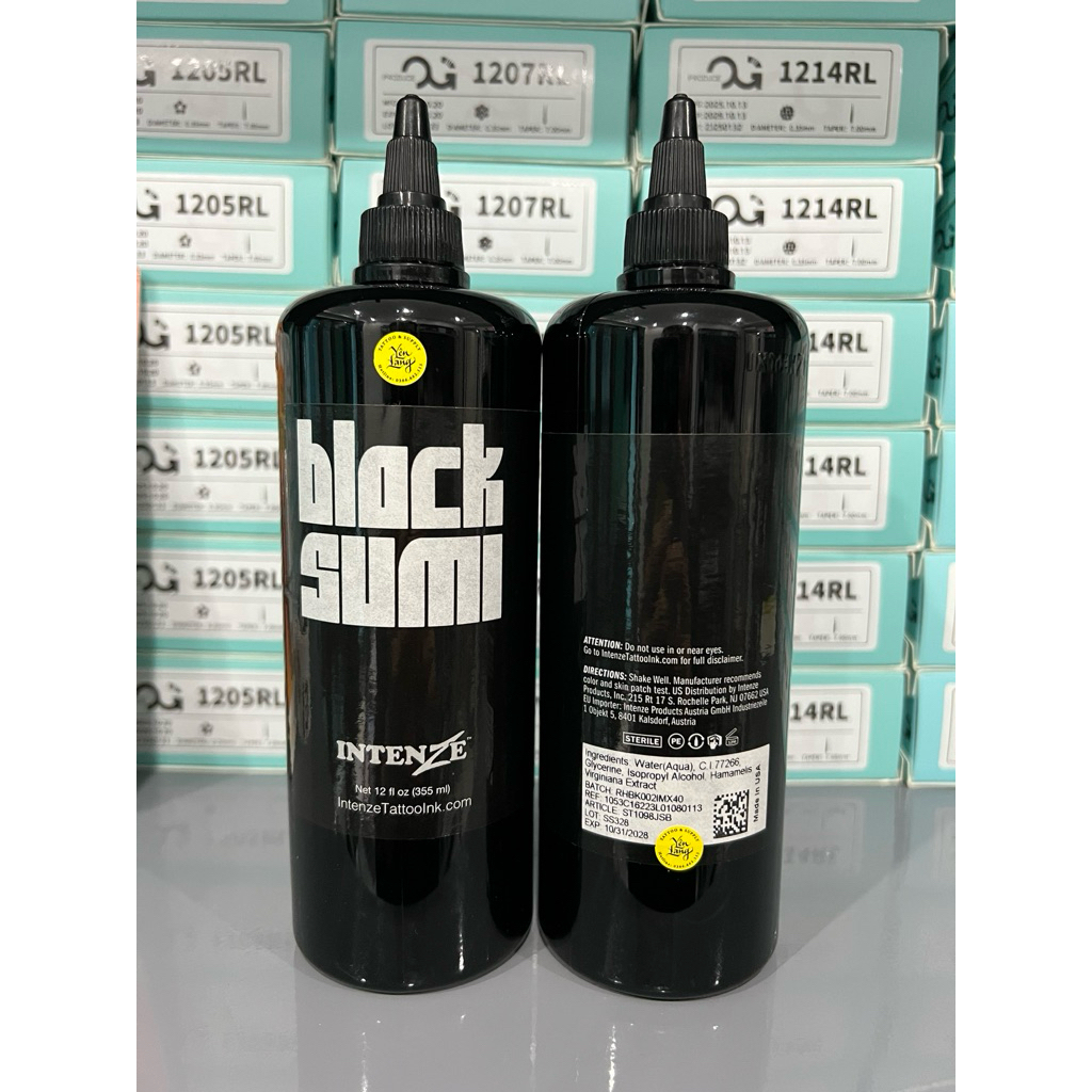 INTENZE BLACK SUMI (12oz) - Mực xăm INTENZE chính hãng (HSD: 31/10/2028)