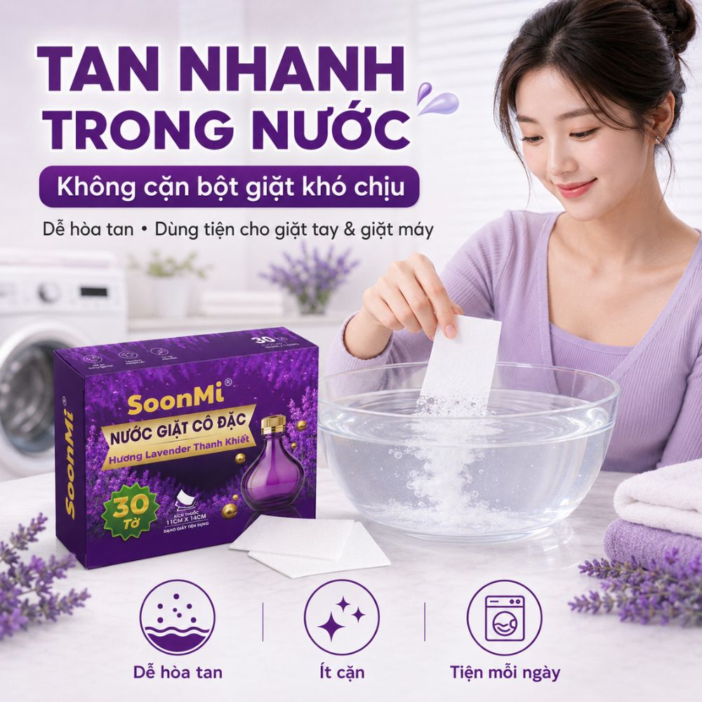 Nước Giặt Cô Đặc SoonMi Hương Lavender lưu hương lâu nhỏ gọn bỏ vali du lịch, khử mùi xe hơi, thơm tủ áo_thumbnail_3