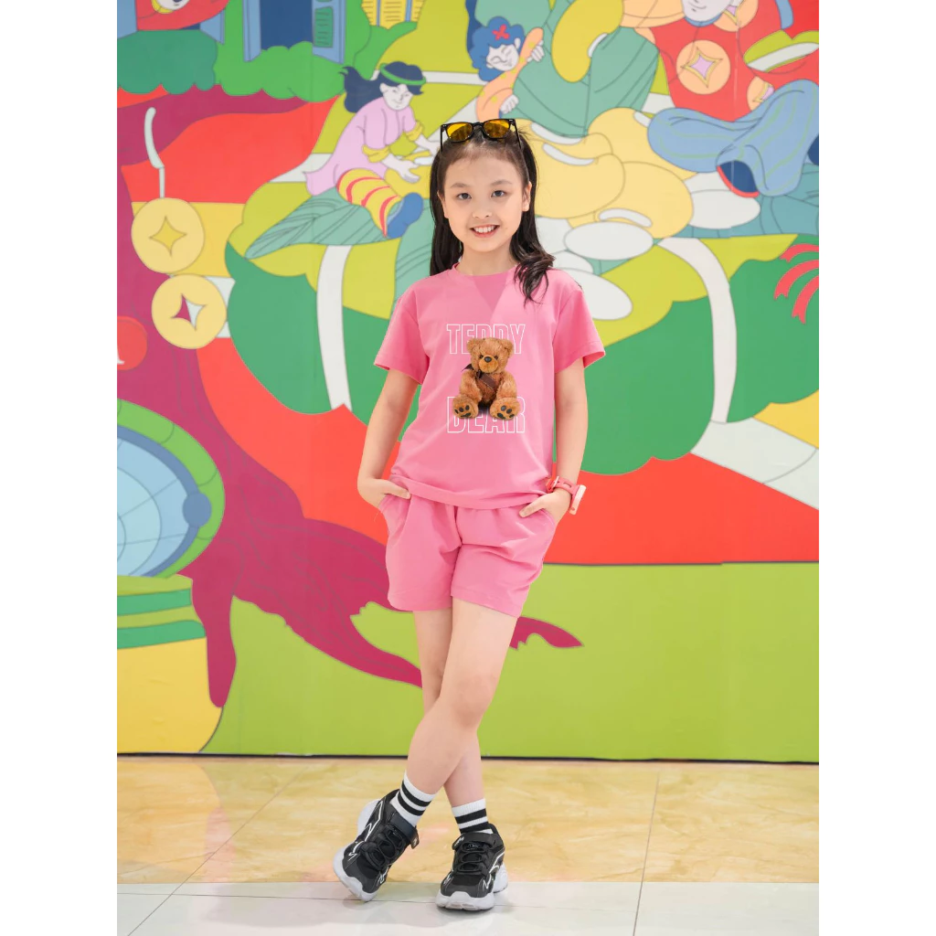 Set bộ bé gái hình gấu TEDDY BEAR - Loza Kids SB21_thumbnail_4