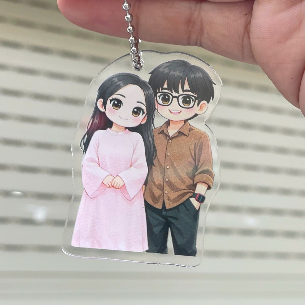 Móc khóa Mica - in ảnh cut render TÁCH NỀN, GHÉP CHIBI